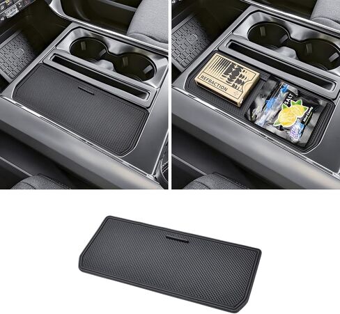 Center Console Organizer Hidden Storage Cover Compatible with Ford F-150 2021 2022 2023 2024 2025 2026 Accessories, 2021-2026 F150 Driver Side Pocket Insert Panel (Without Console Shifter) in Saudi Arabia
