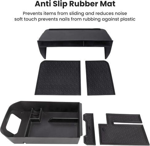 Center Console Organizer for Toyota RAV4 2019-2025, Armrest Tray Insert Storage Box for RAV4 Adventure/Hybrid/XLE/LE/Limited/TRD Off-Road/Premium/XLE Premium, ABS Plastic, 2 Pcs in Kuwait