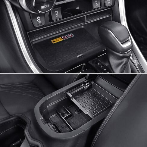 Center Console Organizer for Toyota RAV4 2019-2025, Armrest Tray Insert Storage Box for RAV4 Adventure/Hybrid/XLE/LE/Limited/TRD Off-Road/Premium/XLE Premium, ABS Plastic, 2 Pcs in Kuwait
