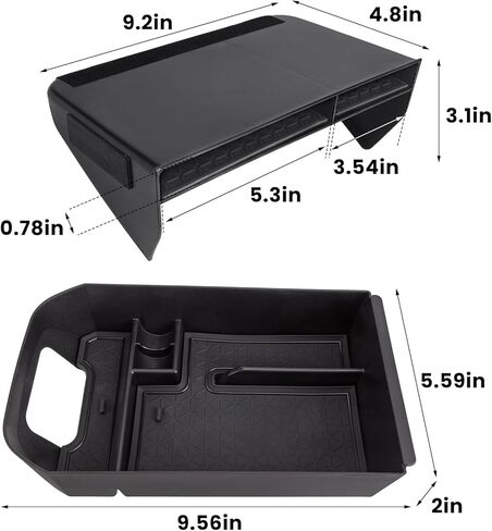 Center Console Organizer for Toyota RAV4 2019-2025, Armrest Tray Insert Storage Box for RAV4 Adventure/Hybrid/XLE/LE/Limited/TRD Off-Road/Premium/XLE Premium, ABS Plastic, 2 Pcs in Kuwait