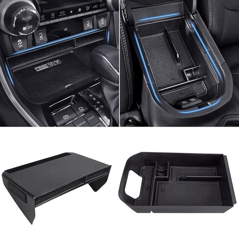 Center Console Organizer for Toyota RAV4 2019-2025, Armrest Tray Insert Storage Box for RAV4 Adventure/Hybrid/XLE/LE/Limited/TRD Off-Road/Premium/XLE Premium, ABS Plastic, 2 Pcs in Kuwait