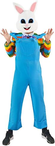 EraSpooky Easter Bunny Costume for Adults Funny Rabbit Costume with Plush Bunny Mask Easter Mascot in Saudi Arabia