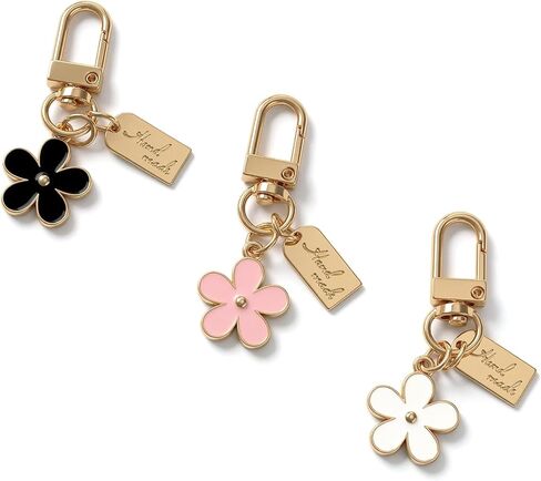 Cute Flower keychains for Women, Aesthetic Keychain Charms, Bag ＆ Purse Charms for Handbags ＆ Backpacks Accessories in Kuwait