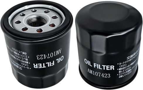 فلتر زيت AM107423 لمحركات Kawasaki FX850V FX801V FJ180V FH381-721V FH601-770D FX751-FX1000V ومحركات Club Car 1016467-يستبدل 49065-0724، 49065-7010، AM107423 - حزمة من 2 in Kuwait