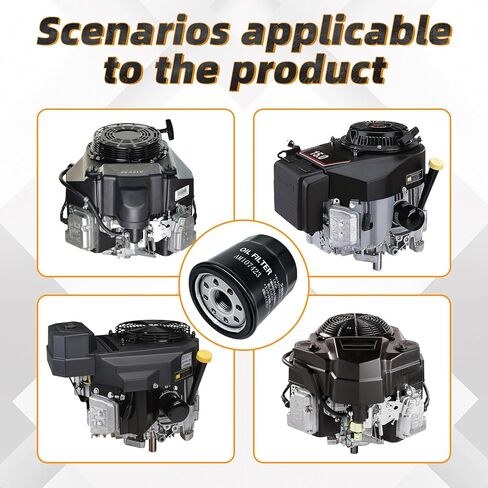 فلتر زيت AM107423 لمحركات Kawasaki FX850V FX801V FJ180V FH381-721V FH601-770D FX751-FX1000V ومحركات Club Car 1016467-يستبدل 49065-0724، 49065-7010، AM107423 - حزمة من 2 in Kuwait