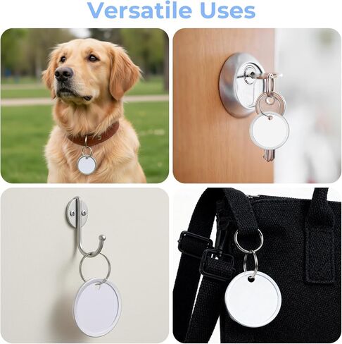 300pcs Silver Aluminum Metal Rim Key Tags with Ring, 31mm Round White Paper Key Labels for Car Keys and Door Keys Organization in Saudi Arabia