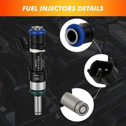 2008-2013 4Pcs Fuel Injectors Compatible for Mitsubishi Lancer 2008-2013 Outlander Sport 2011-2013 RVR 2011-2013 2.0L L4, 4B11 Engine Replace 1465A029 in Saudi Arabia