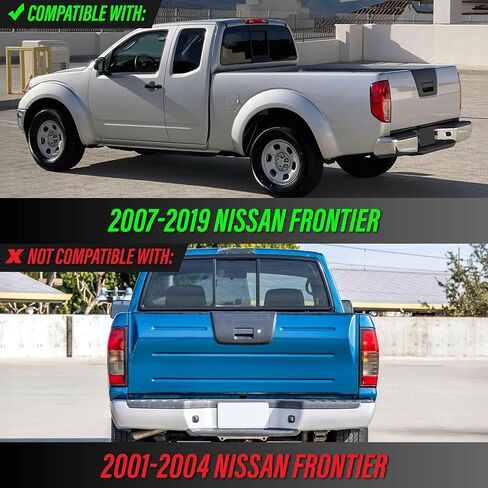 USR 07-19 D40 Pickup Truck License Plate Light – Plate Lamps (Left + Right) Pair - Compatible with 2007-2019 Nissan Frontier Pick Up Trucks All Models such as S, SV, Pro-4X (LED WHITE 6000K UPGRADE) in Saudi Arabia