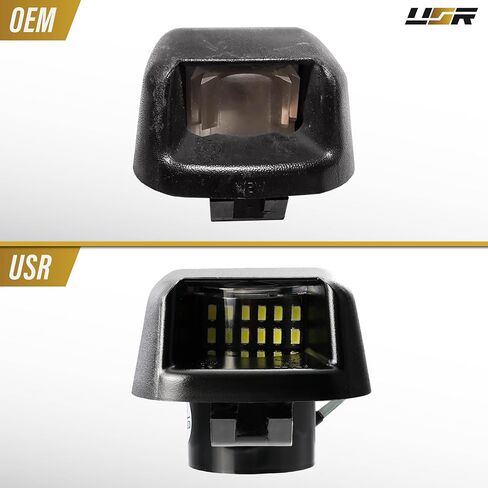 USR 07-19 D40 Pickup Truck License Plate Light – Plate Lamps (Left + Right) Pair - Compatible with 2007-2019 Nissan Frontier Pick Up Trucks All Models such as S, SV, Pro-4X (LED WHITE 6000K UPGRADE) in Saudi Arabia