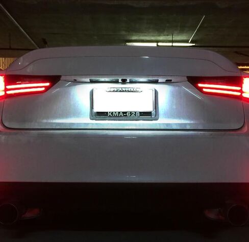 iJDMTOY OEM-Fit 3W Full LED License Plate Light Kit Compatible With Lexus 2014-2019 IS, 2014-2019 GS, 2015-2019 RC; Compatible With Toyota 2024-up Crown, Powered by 18-SMD Xenon White LED Diodes in Saudi Arabia