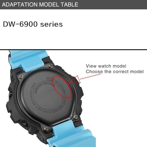 Stainless Steel Watch Screen Protection Bumper - Compatible with DW-6900 Series in Saudi Arabia