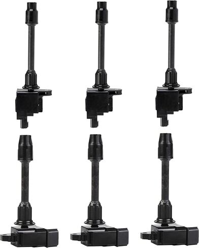 ENA Set of 6 Ignition Coil Pack Front and Rear 2000 2001 Compatible with Infiniti Nissan 00 01 Maxima I30 3.0L V6 Replacement for UF348 UF363 C1266 C1267 in Saudi Arabia