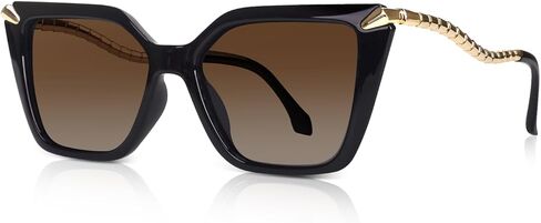 DrRelax Big Square Sunglasses Womens Retro Polarized Sun Glasses with Metal UV 400 Protection in Saudi Arabia