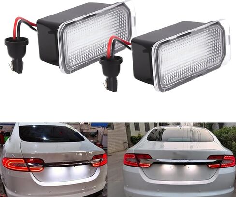 x xotic tech Pair LED License Plate Light Lamps Error Free Compatible with Ford Edge CMAX Ranger or Jaguar XJ XF, 18-SMD Xenon White (Replace Part# 6M2Z13550A 6M2Z-13550-A C2D16179 FO2875100) in Saudi Arabia