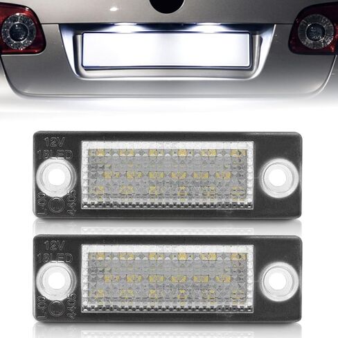 License Plate Lamp Tail Light Clear Lens, 18-LEDs License Plate Light Tag Lamp, 2005-2010 Compatible with Volkswagen Compatible with VW Compatible with Jetta in Saudi Arabia