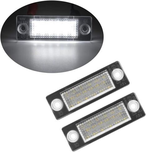 License Plate Lamp Tail Light Clear Lens, 18-LEDs License Plate Light Tag Lamp, 2005-2010 Compatible with Volkswagen Compatible with VW Compatible with Jetta in Saudi Arabia