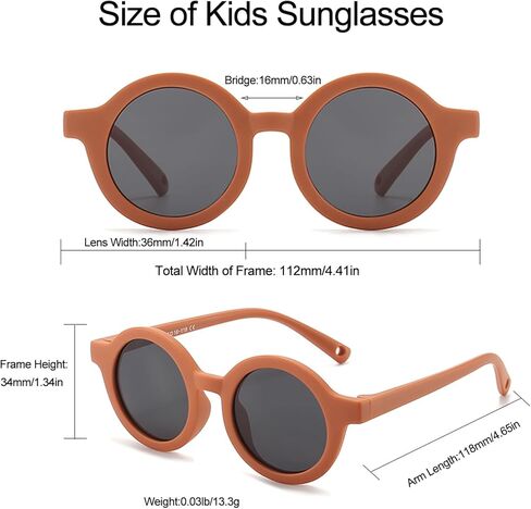 Baby Sunglasses with Strap Polarized Flexible UV400 for Infant Toddler Boys Girls Age 0-36 Months in Saudi Arabia