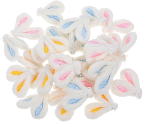 30Pcs Plush Bunny Ears 1.77X1.57In Diy Rabbit Ear Accessories for Hair Clips Jewelry Crafting Easter Party Decorations in Saudi Arabia