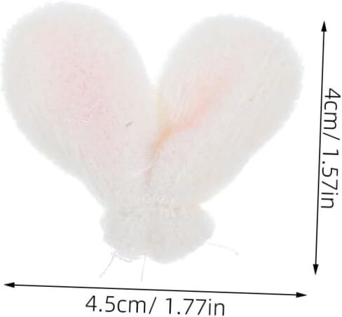 30Pcs Plush Bunny Ears 1.77X1.57In Diy Rabbit Ear Accessories for Hair Clips Jewelry Crafting Easter Party Decorations in Saudi Arabia