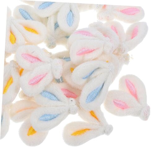 30Pcs Plush Bunny Ears 1.77X1.57In Diy Rabbit Ear Accessories for Hair Clips Jewelry Crafting Easter Party Decorations in Saudi Arabia
