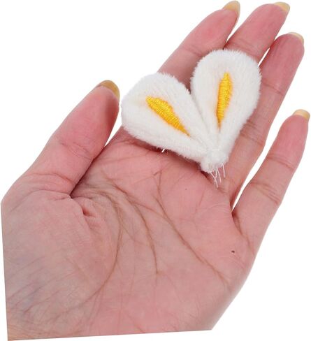 30Pcs Plush Bunny Ears 1.77X1.57In Diy Rabbit Ear Accessories for Hair Clips Jewelry Crafting Easter Party Decorations in Saudi Arabia
