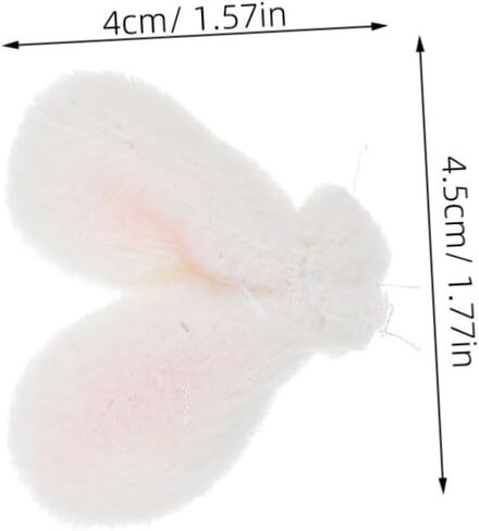 30Pcs Plush Bunny Ears 1.77X1.57In Diy Rabbit Ear Accessories for Hair Clips Jewelry Crafting Easter Party Decorations in Saudi Arabia