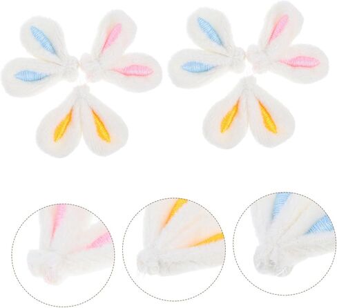 30Pcs Plush Bunny Ears 1.77X1.57In Diy Rabbit Ear Accessories for Hair Clips Jewelry Crafting Easter Party Decorations in Saudi Arabia
