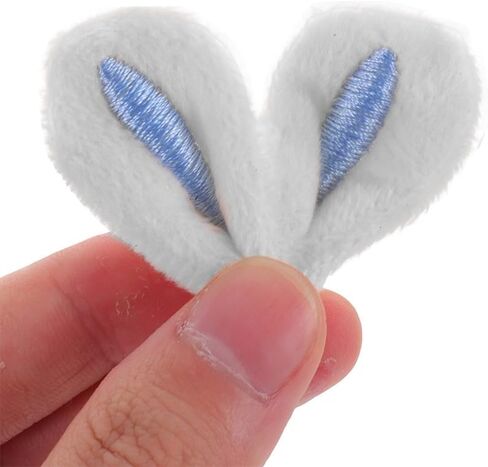 30Pcs Plush Bunny Ears 1.77X1.57In Diy Rabbit Ear Accessories for Hair Clips Jewelry Crafting Easter Party Decorations in Saudi Arabia