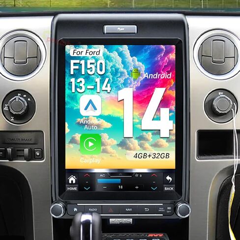 ترقية راديو السيارة لسيارة Ford F150 2015-2021 راديو السيارة Android 14 استبدال ستيريو 13.1 بوصة شاشة تعمل باللمس 8 النواة وحدة المعالجة المركزية Tesla نمط الشاشة العمودية مع Carplay اللاسلكي وAndroid Auto (13.1 بوصة 6 جيجابايت + 64 جيجابايت) in Saudi Arabia