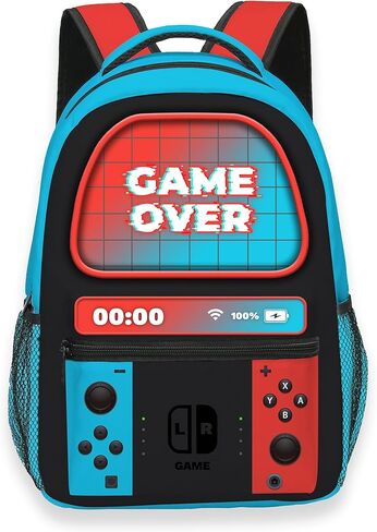 School Backpack for Boys Gamer Boys Backpack for Kids Children Teens Elementary Middle School Students Bookbag Ages 6-18 Video Game Bookbag Travel Back Pack in Saudi Arabia
