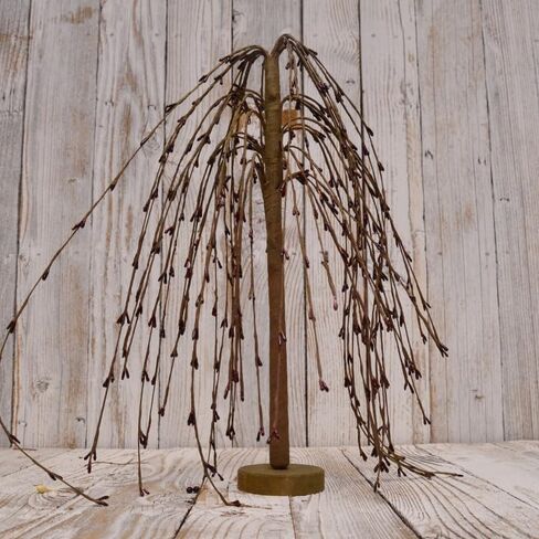 Pip Berry Willow Tree Set of 2, 14 and 7inches, Burgundy Primitive Home Decor, Weeping Willow Style Decorative Trees in Saudi Arabia