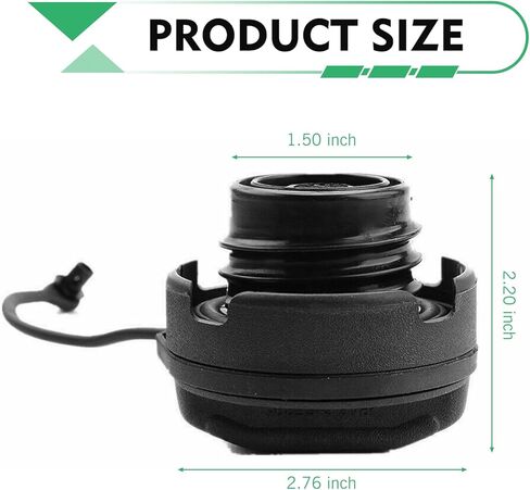 Fuel Cap for VW Golf Jetta Passat Audi A1 A2 A3 A4 A6 A8 Skoda Octavia, Leak Prevention Fuel Cap Replacement OE#1J0201550A (Black) in Saudi Arabia