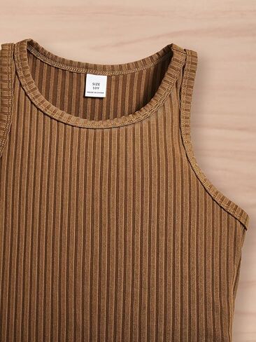 مجموعة من 3 فساتين صيفية بقصة ضيقة للفتيات، فستان كاجوال بدون أكمام منسوج مضلع، فساتين ضيقة لعمر 7-14 سنة in Kuwait