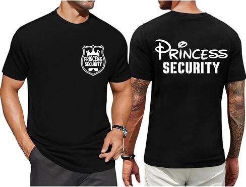 Princess Security Team Shirt for Men Magical Kingdom T-Shirt Dad Birthday Party Family Trip Tees Summer Graphic Tops in Saudi Arabia