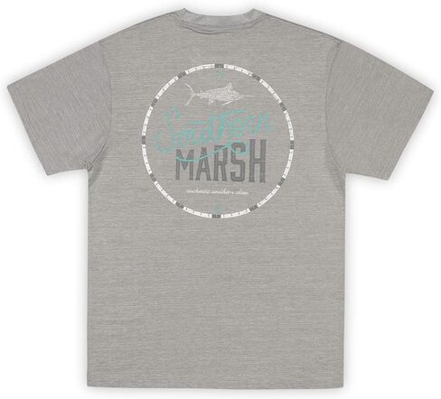 Southern Marsh Men’s FieldTec Heathered - Marlin Time T-Shirt – Short Sleeve Casual Graphic Tee in Saudi Arabia