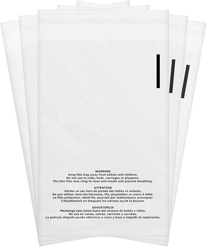Shop4Mailers 11 × 14 أكياس سيلوفان شفافة قابلة للإغلاق، مغلفات ذاتية الغلق للتحذير من الاختناق، 1.2 مل (200 عبوة) in Saudi Arabia