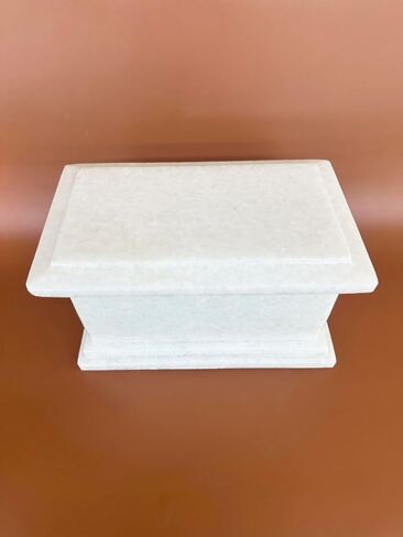 White Marble Cremation Memorial Urn for Human Ashes Adult Size, Decorative Marble Urn in Saudi Arabia