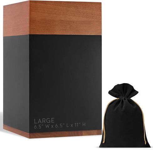 Small Timeless Walnut Wood Urn for Ashes Adult Male & Female – Handcrafted Cremation Urn for Human Ashes – Keepsake Box & Memorial Keepsake - Urns for Women & Men – Pet Urns for Dogs in Saudi Arabia