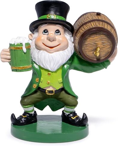 Hodao St Patrick's Day Resin Figurine Set of 3 Gnome Resin Doll St. Patricks Day Decorations Irish Green Clover Faceless Doll Decoration Holiday Ornaments in Saudi Arabia