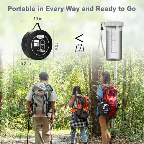 دش التخييم المحمول، رؤوس دش محمولة ومضخة دش للتخييم مع حقيبة مياه قابلة للطي سعة 5 جالون للاستحمام في التخييم، دش محمول قابل لإعادة الشحن USB للاستحمام في الهواء الطلق، رحلة الشاطئ، التخييم in Kuwait