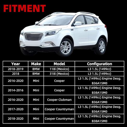 غطاء صمام MITZONE متوافق مع 2014-2020 Mini Cooper 2016-2020 Cooper Clubman 2017-2020 Cooper Countryman، 2018-2019 BMW 318i 118i L3 1.5L، استبدل 11127611277 بحشية ومسمار in Saudi Arabia