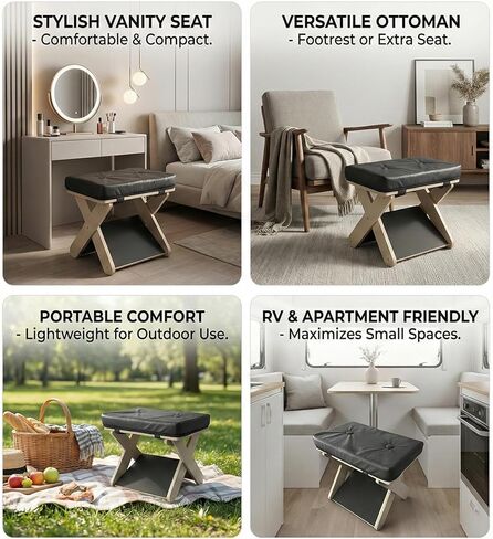 Under Desk Footrest, Foot Stool Under Desk with Detachable & Washable Top Pad, Ergonomic Foot Rest Under Desk for Office, Home & Gaming Foot Rest, Wooden Leg Rest to Relieve Fatigue in Kuwait