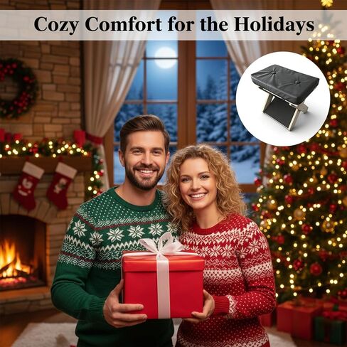 Under Desk Footrest, Foot Stool Under Desk with Detachable & Washable Top Pad, Ergonomic Foot Rest Under Desk for Office, Home & Gaming Foot Rest, Wooden Leg Rest to Relieve Fatigue in Kuwait