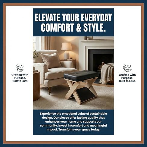 Under Desk Footrest, Foot Stool Under Desk with Detachable & Washable Top Pad, Ergonomic Foot Rest Under Desk for Office, Home & Gaming Foot Rest, Wooden Leg Rest to Relieve Fatigue in Kuwait