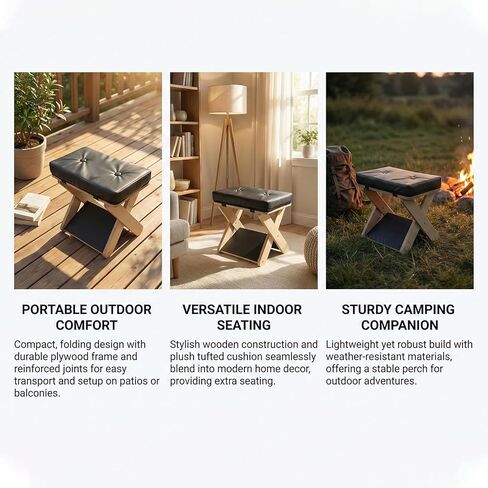 Under Desk Footrest, Foot Stool Under Desk with Detachable & Washable Top Pad, Ergonomic Foot Rest Under Desk for Office, Home & Gaming Foot Rest, Wooden Leg Rest to Relieve Fatigue in Kuwait