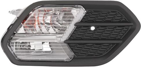 HECASA Front Right Fog Light&Bezel Compatible with 2017-2019 Ford Escape Kuga Front Bumper Fog Driving Light Lamp Black Cover Trim Clear Lens Replacement for FO2521194 FO1039164 Passenger Side in Saudi Arabia
