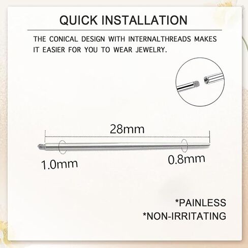 Freedom Ring System: 18G Horseshoe Nose Ring with 6 Interchangeable Gems Complete Body Jewelry Kit to Reinvent Your Style Includes Ball Claw, Guide, Mirror Case | 8mm Surgical Steel in Kuwait