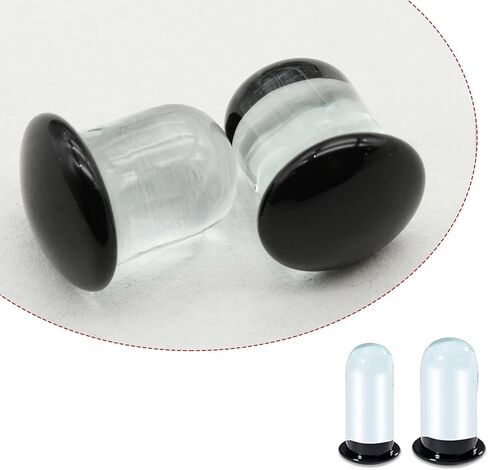 20PCS Glass Ear Stretching Kit,1.6-6mm Hypoallergenic Ear Gauge Plugs,Single Flare Plugs Glass Plugs,Body Piercing Jewelry Set for Piercing,Stretching & Ear Expanders in Kuwait
