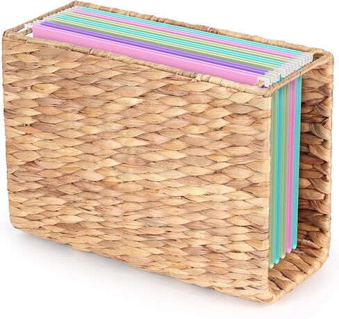 Hanging File Desk Organizer, File Folder Organizer with Handle for Letter Size, Portable Hanging Filing Box for Home Office Document Storage (Option 1) in Saudi Arabia