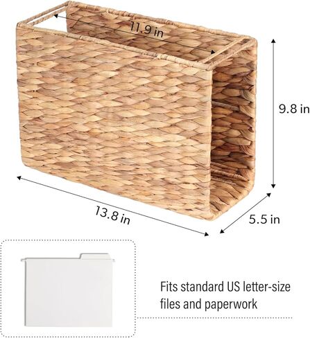 Hanging File Desk Organizer, File Folder Organizer with Handle for Letter Size, Portable Hanging Filing Box for Home Office Document Storage (Option 1) in Saudi Arabia